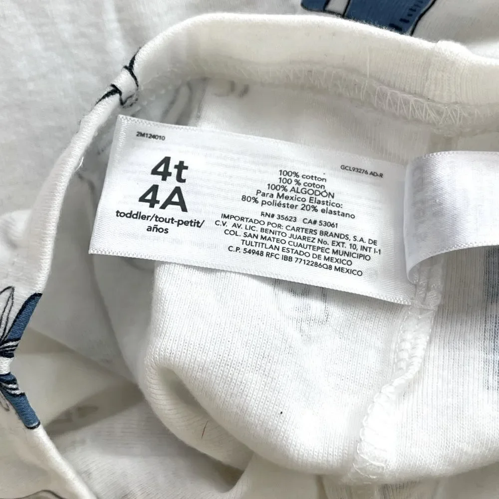 Carter's Hanukkah Top & Bottoms Pajama Set Boys Size 4T NWT